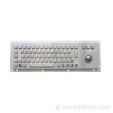 Teclado industrial de metal con Trackball para quiosco